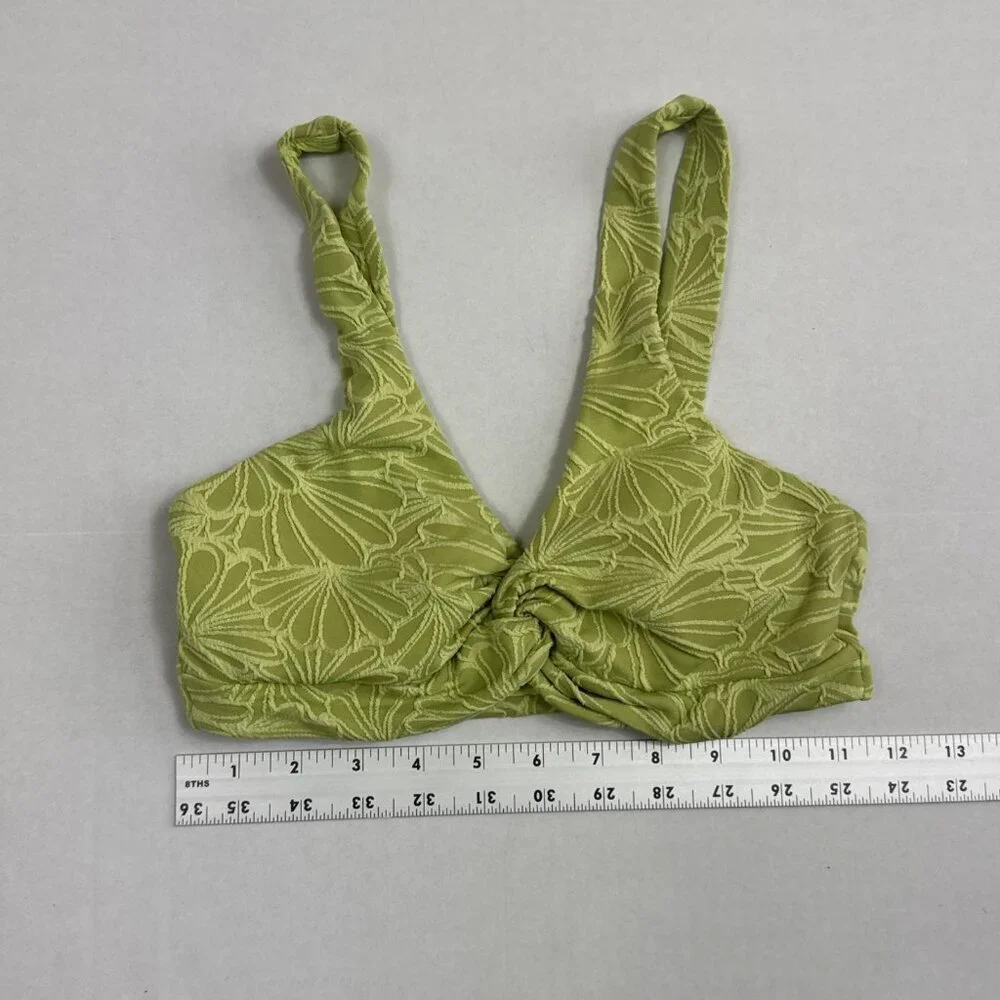 Andie‎ Women's XS Portofino Embossed Twist Bikini Top Daiquiri Green NWT 9566